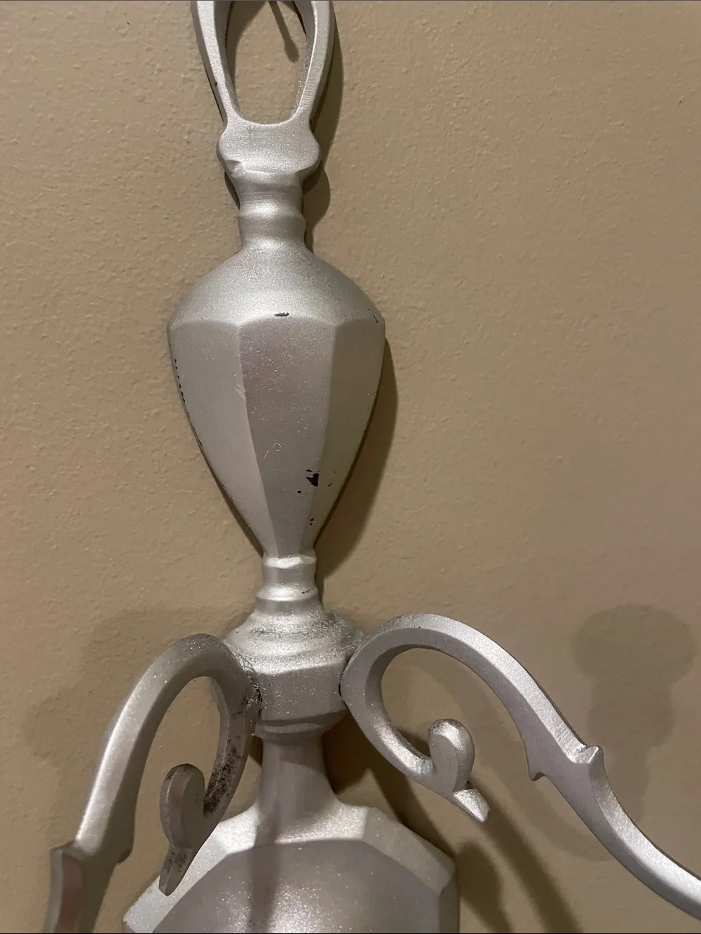 Silver wall candle holder - metal